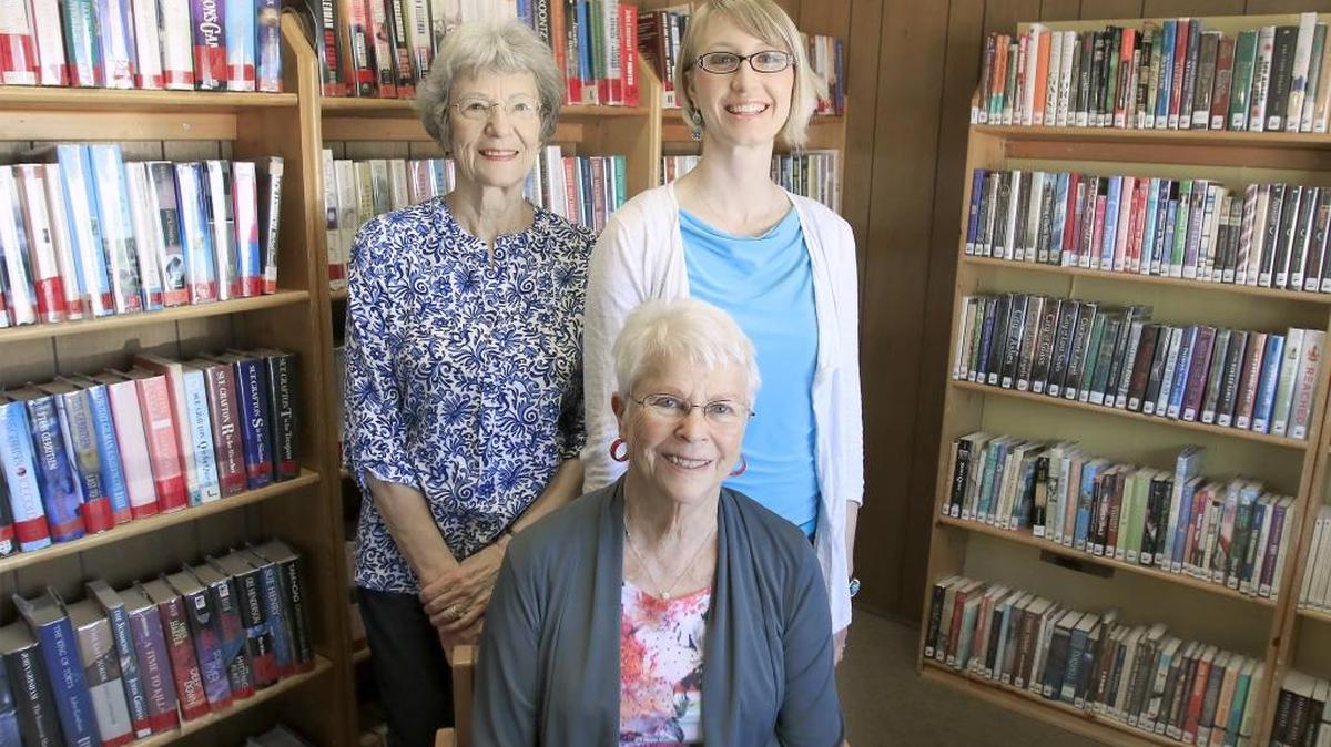 Carol Roberts, center, is the secretary of the Grover Beach Community Library board of directors. With her are board member Barbara Nicolls, left, and librarian Megan Maxwell-Smith.