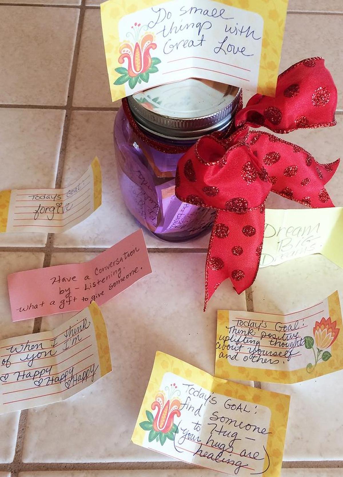 Morro Bay resident Catherine “Kiki” Kornreich enjoys opening a different message from Maureen Carlson each day.