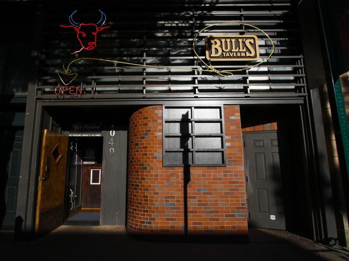 The entrance to Bull’s Tavern in San Luis Obispo.