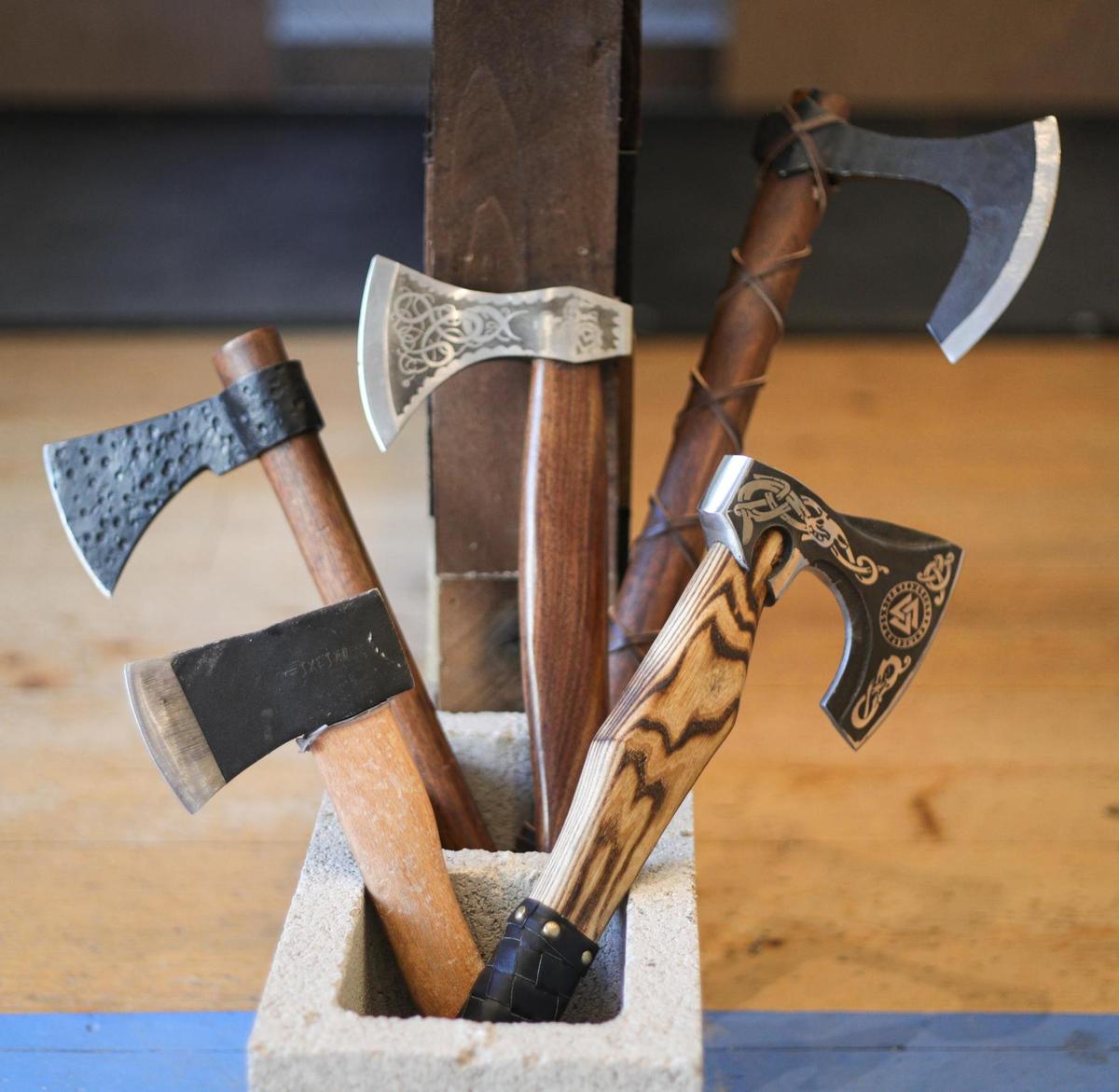 Shelley Stuckey is one of the owners of Battle Axe, a target axe throwing business opening on Higuera Street in San Luis Obispo.