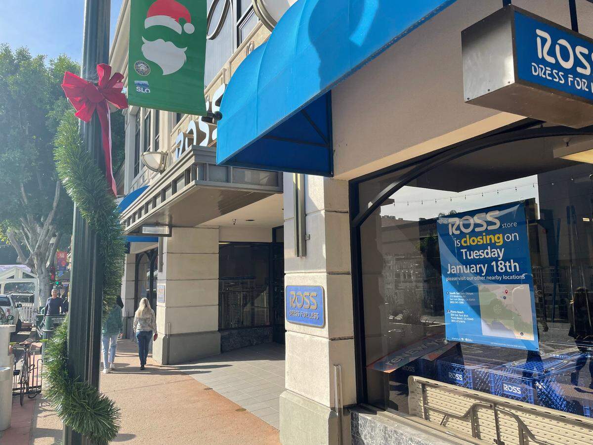 Ross Dress for Less is closing on Tuesday, Jan. 18, 2022 in downtown San Luis Obispo, the store has announced. The business opened a new store in the Madonna Plaza in 2019.