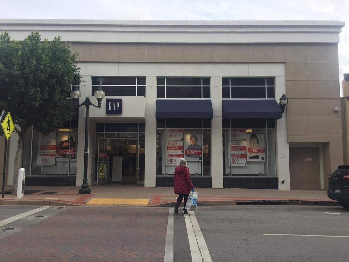 The Gap store in downtown San Luis Obispo is closing. Everything is 20 to 50 percent off.