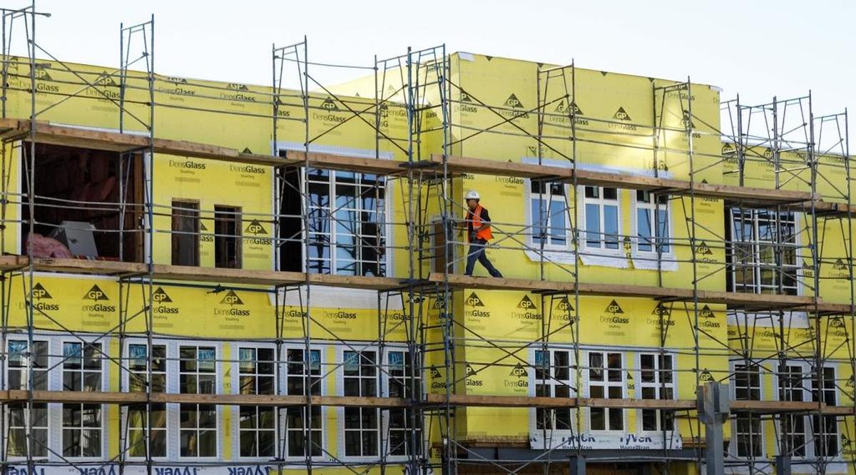 Construction continues at the Inn at the Pier in Pismo Beach in March.