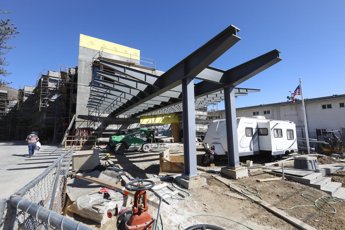 The Monterey Hotel, under construction in downtown San Luis Obispo, could be finished by the end of 2018.