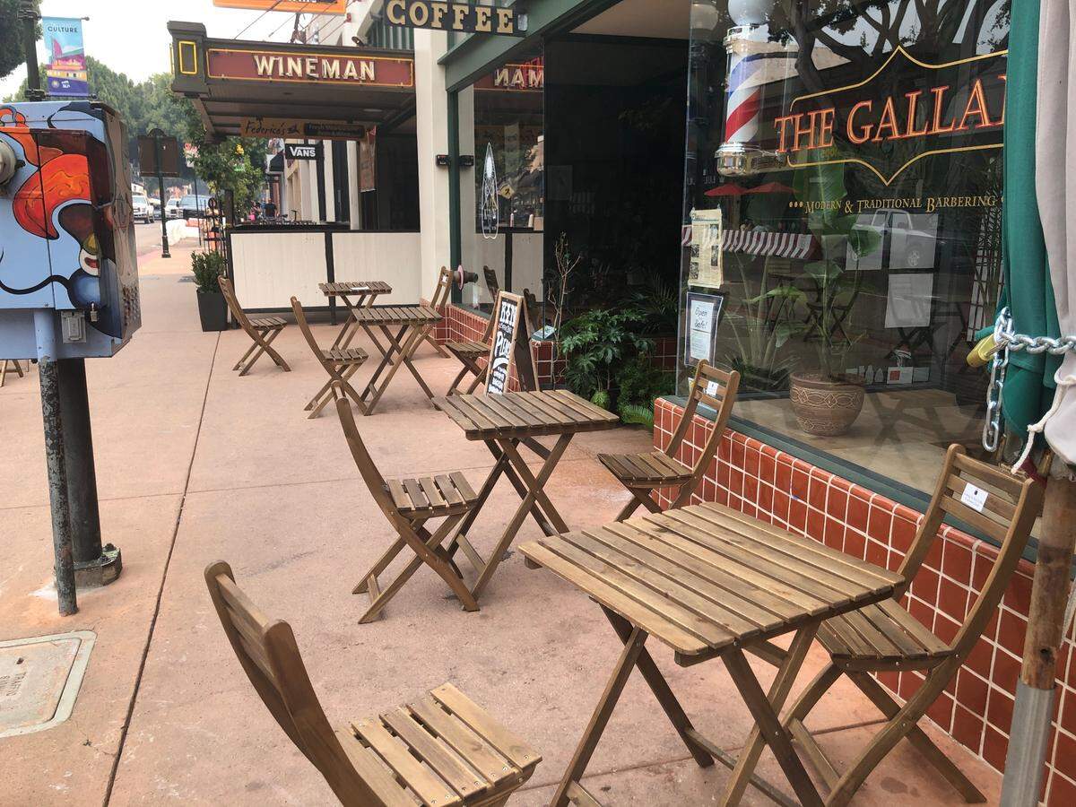 Kin Coffee Bar on Higuera Street in SLO was closed Wednesday and Thursday to outdoor service due to smoky conditions.
