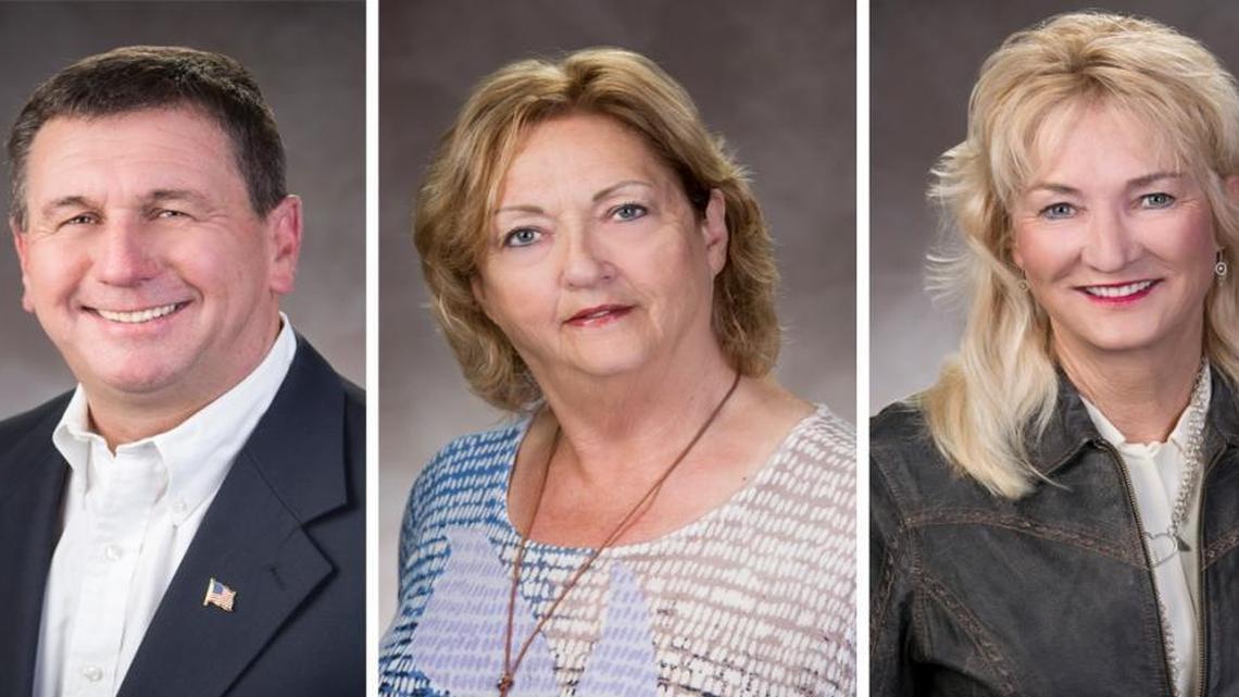 From Left: Ken Dewar was named 2017 Agriculturalist of the Year, Fran Pritchard earned 2017 Cattlewoman of the Year honors and Elena Twisselman Clark was chosen as the 2017 Cattleman of the Year at the California Mid-State Fair.