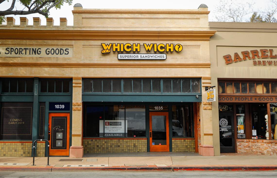 A number of downtown San Luis Obispo business spaces are vacant including this space that used to be occupied by Which Wich.