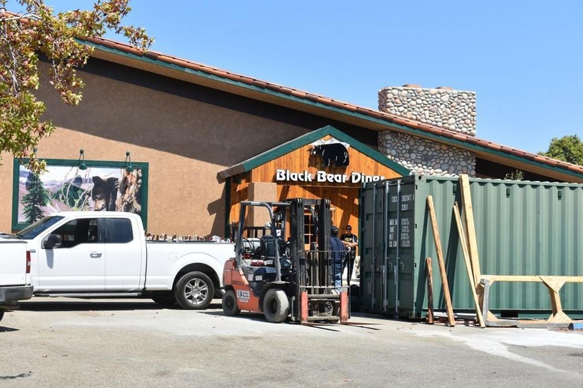 Finishing touches and cleanup continued last week at the Black Bear Diner, which was set to open Monday in a renovated bank building on East Betteravia Road in Santa Maria.