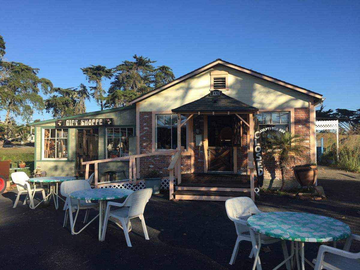 A photo of the Sculptured Egg restaurant in Los Osos.