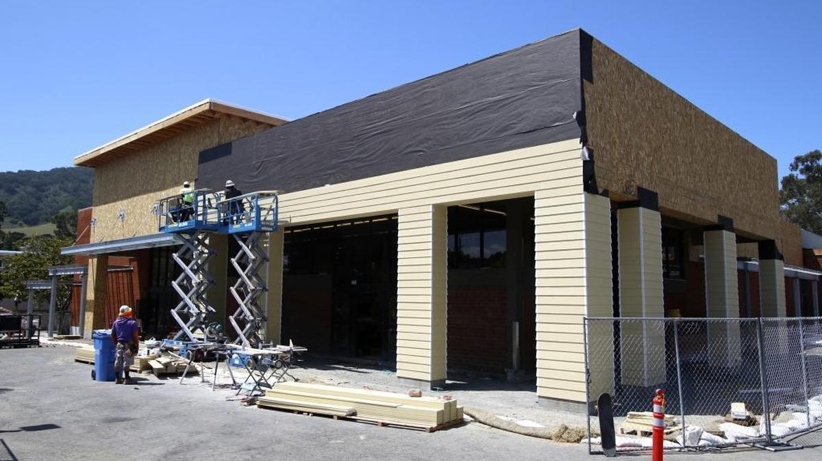 Workers are renovating the former Haggen store on Foothill Boulevard in San Luis Obispo. It will become a California Fresh Market this summer.