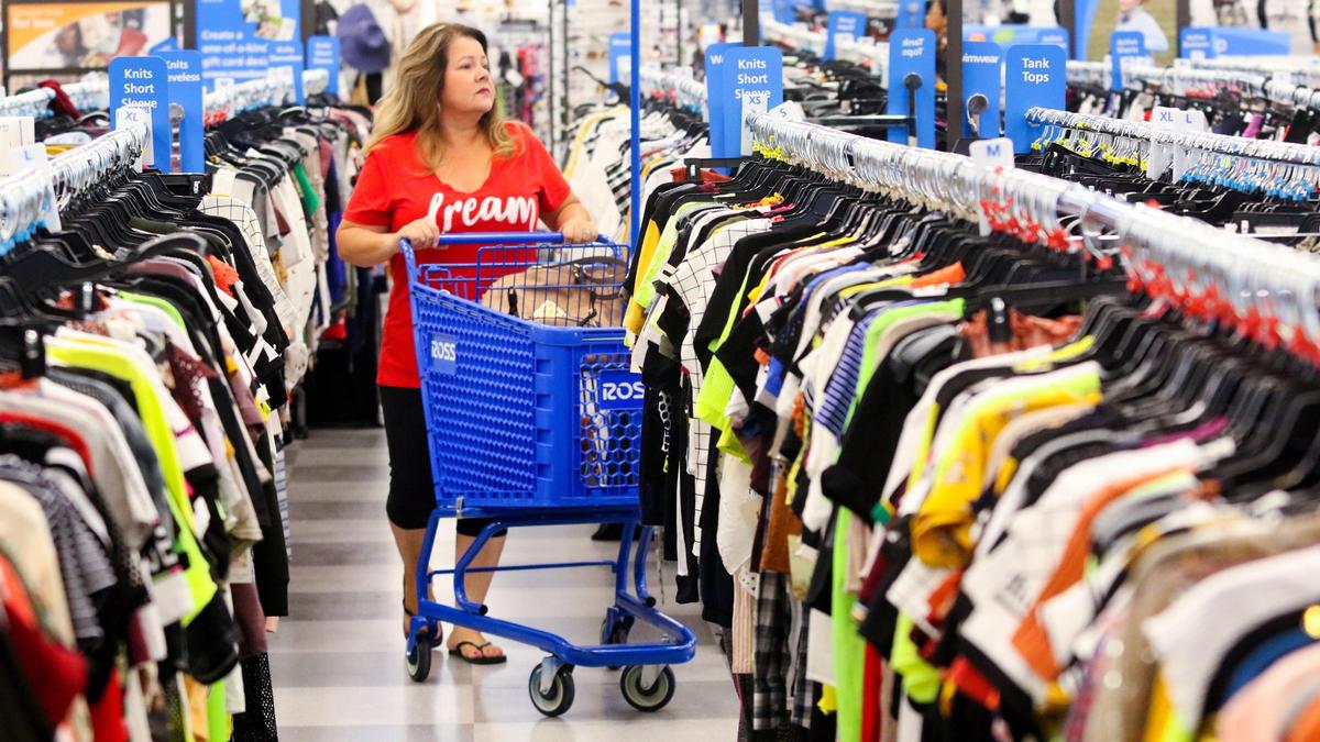 Dora Gonzales of Nipomo checks out the new Ross Dress for Less in Madonna Plaza. The store in the former Sears location has been open for a couple of weeks.