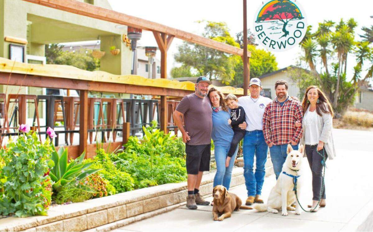 Beerwood owners are, left to right, Alex Flores, Annie Steinmann, Blake Lohman, Troy Gatchell and Liana Harlan have opened a new restaurant and future brewery on Santa Maria Avenue in Los Osos.