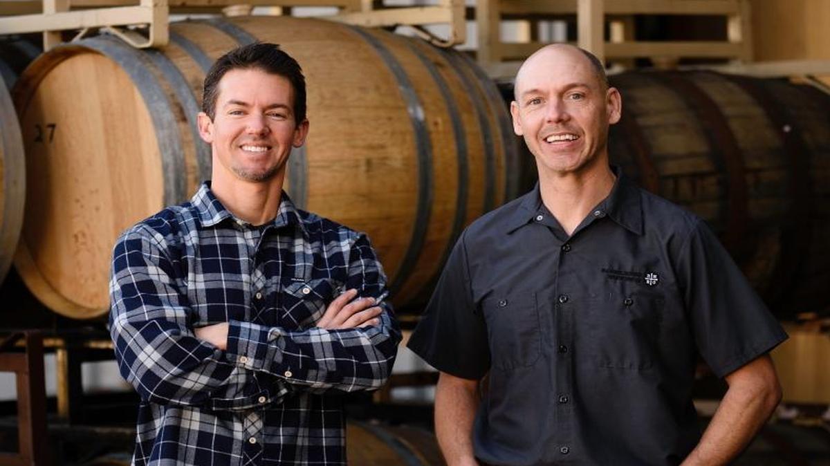 BarrelHouse Brewing Co. owners Jason Carvalho, left, and Kevin Nickell are planning to open a taproom in downtown Visalia.