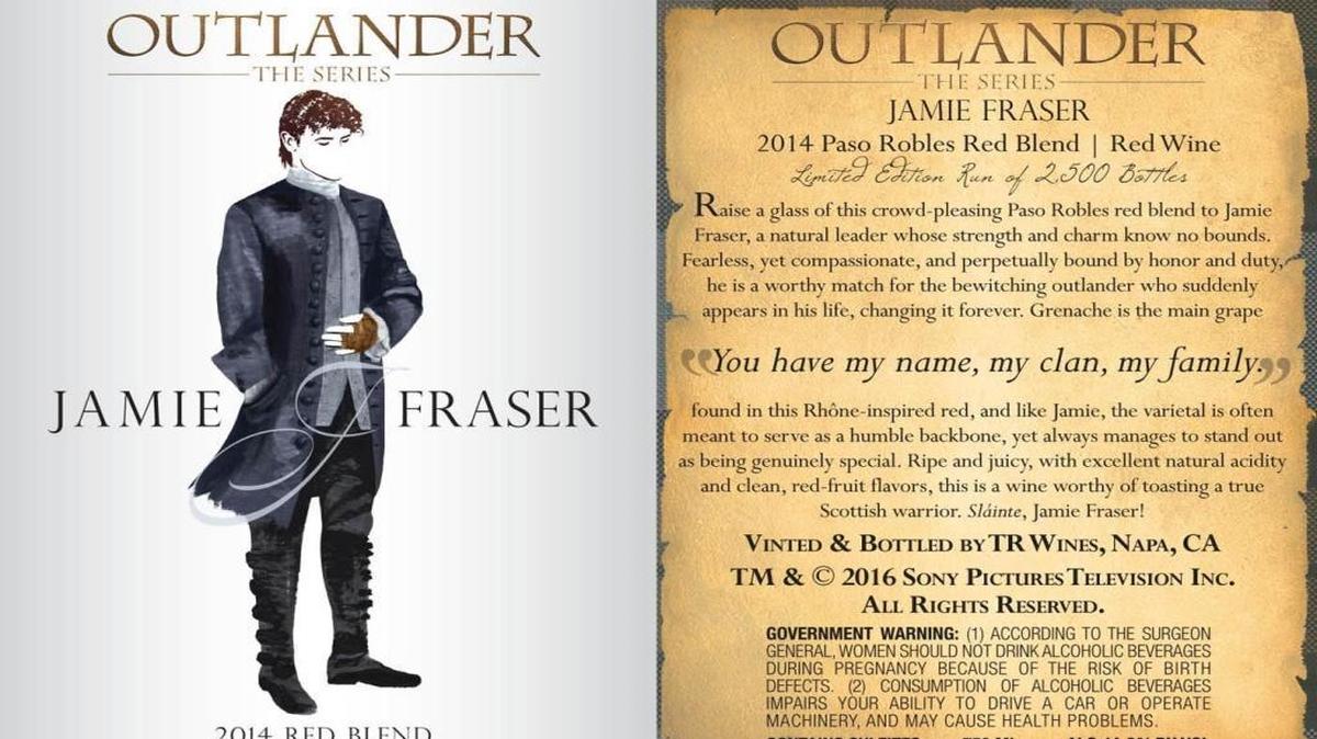The label from the sold-out “Outlander”-themed wine from Lot18.
