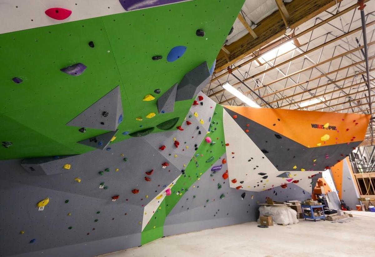 The bouldering area of The Pad Climbing in San Luis Obispo, which is expected to open in December 2017.