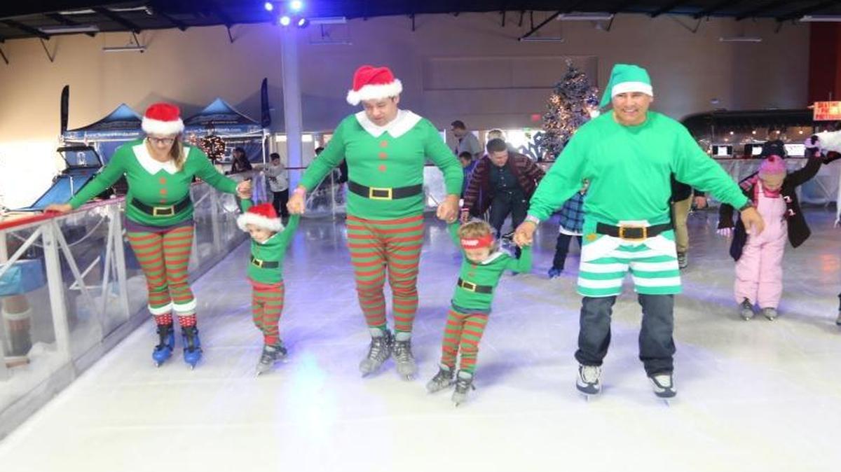 Skaters at Winter WonderSLO in 2014.