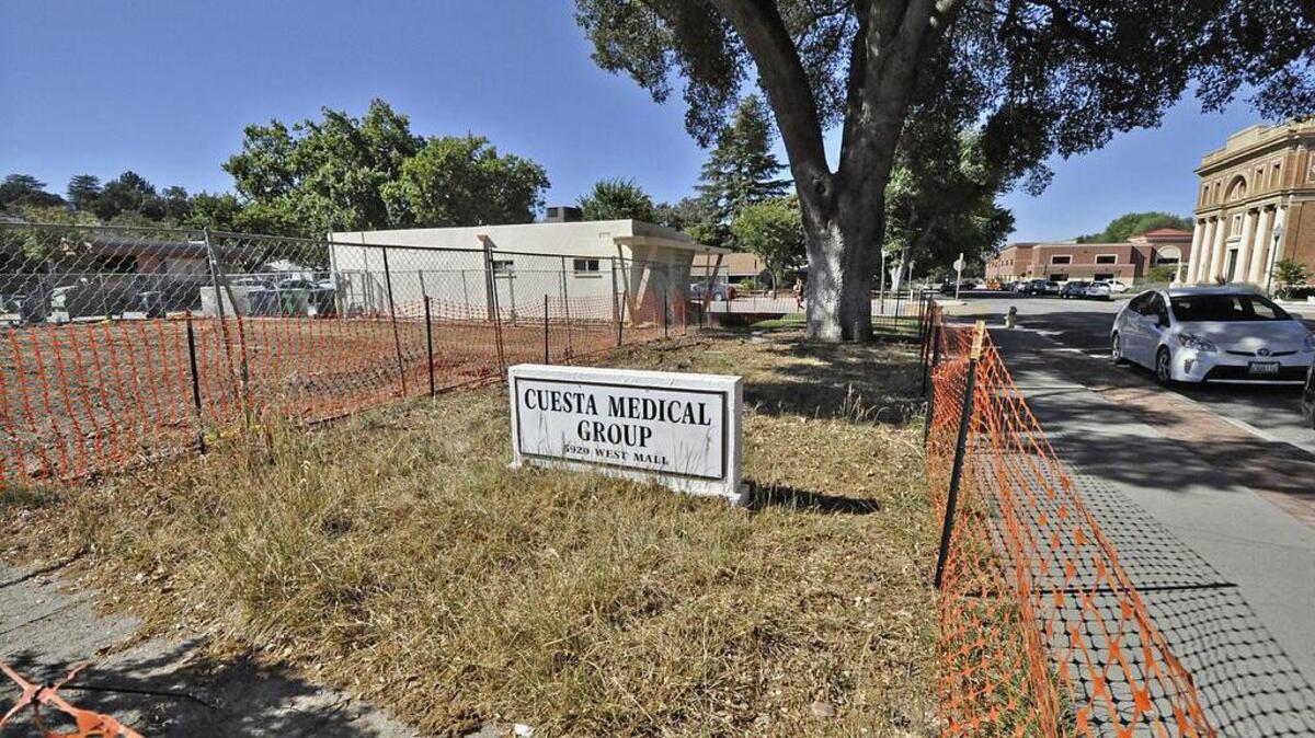 The old Cuesta Medical Group building across from Sunken Gardens in Atascadero has been torn down and will be replaced with a new doctor’s office.