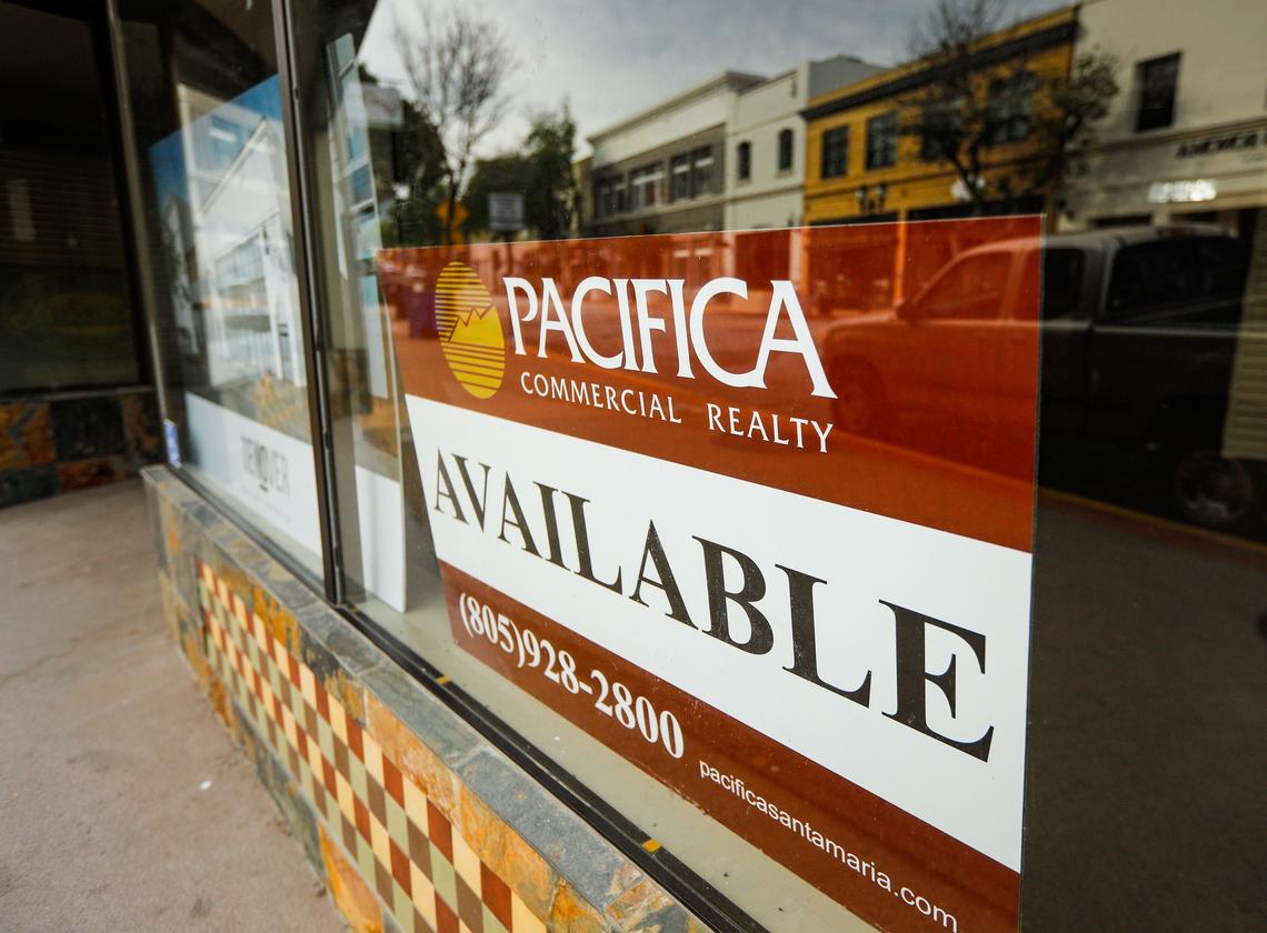 A number of downtown San Luis Obispo business spaces are vacant.