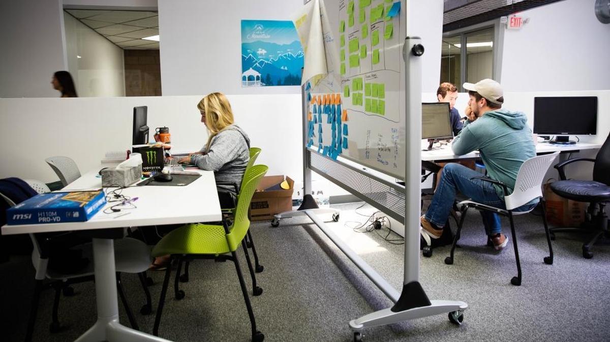 The SLO HotHouse Incubator offers startup companies workspace and tools to grow their businesses. The program opened this space above Ross Dress for Less in downtown San Luis Obispo in 2016.