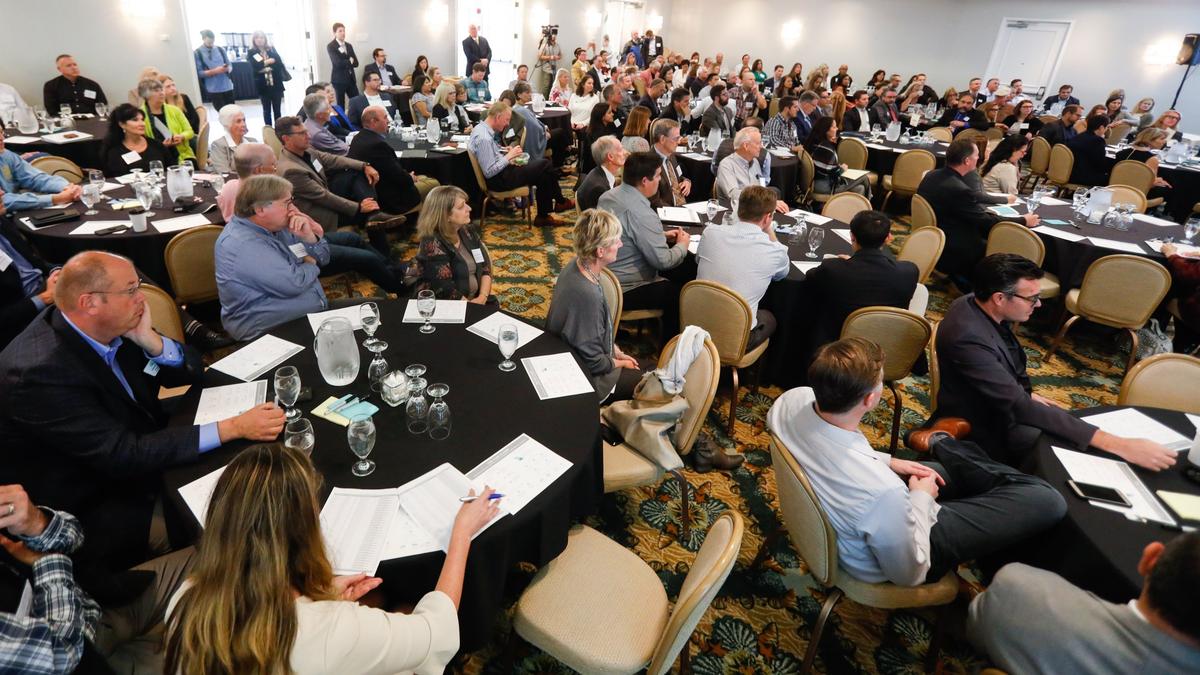 More than 150 local leaders gathered Monday at The Cliffs in Shell Beach for the launch of the Hourglass Project, which will coordinate economic development from Vandenberg to Camp Roberts.