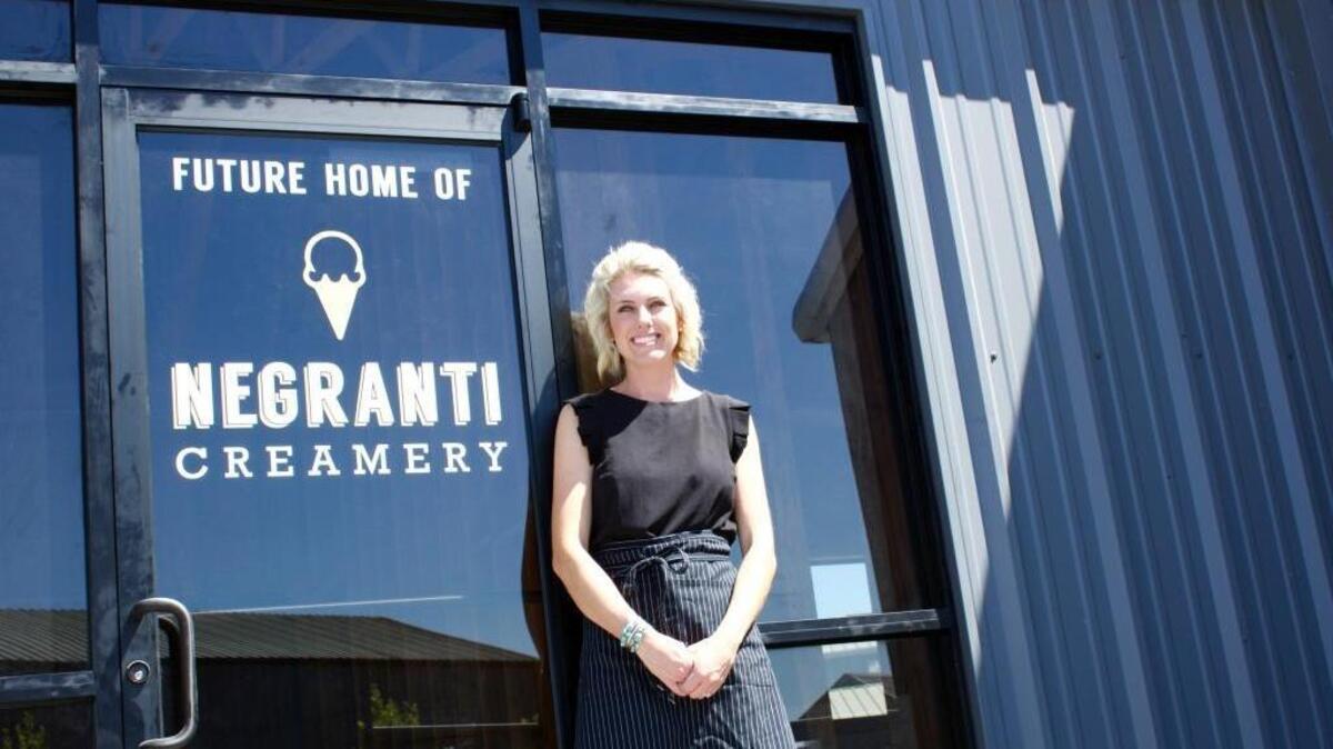 Negranti Creamery founder Alexis Negranti poses for a picture outside of the company’s new location in Paso Robles’ Tin City industrial park.