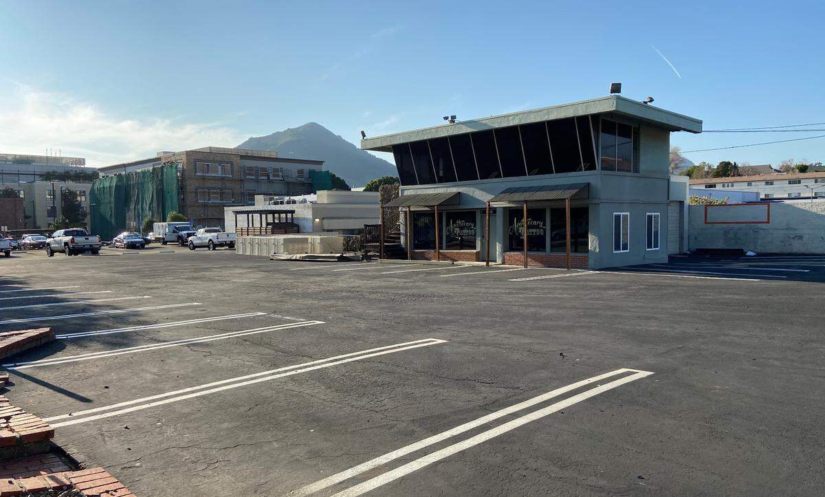 A proposal calls for developing this property at 1166 Higuera St. in San Luis Obispo into a downtown dining hub using shipping containers.