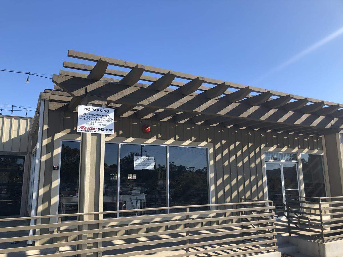 An outside shot of the Laurel Lane space where a new bar and lounge called The Woods is planned for the south end of San Luis Obispo.