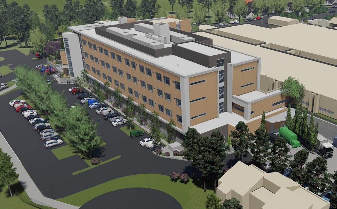 A rendering of the French Hospital expansion project.