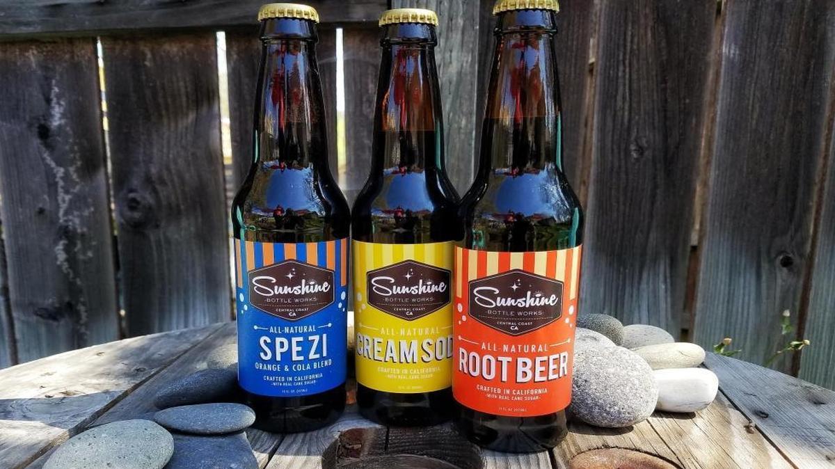 Sunshine Bottle Works debuted with three flavors — cream soda, root beer and Spezi, a blend of cola and orange soda popular in parts of Europe — and quickly spread to more than 60 retailers around San Luis Obispo County.