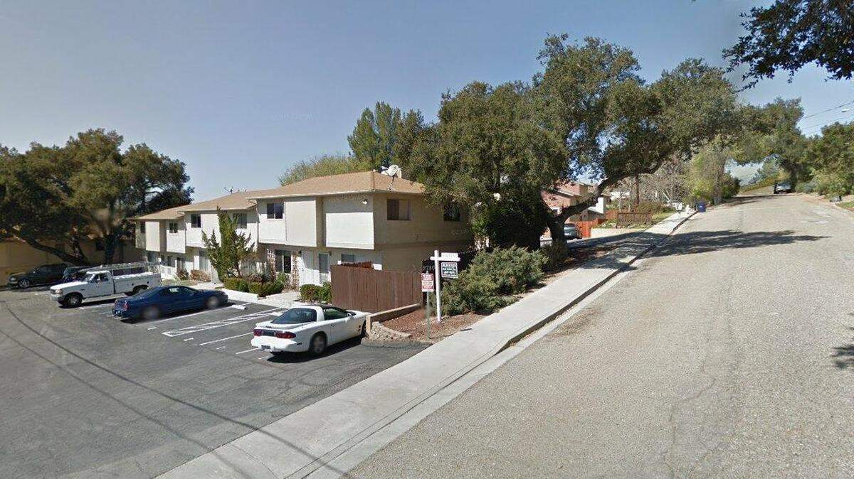 Apartment building on 9700 block of Las Lomas Avenue
