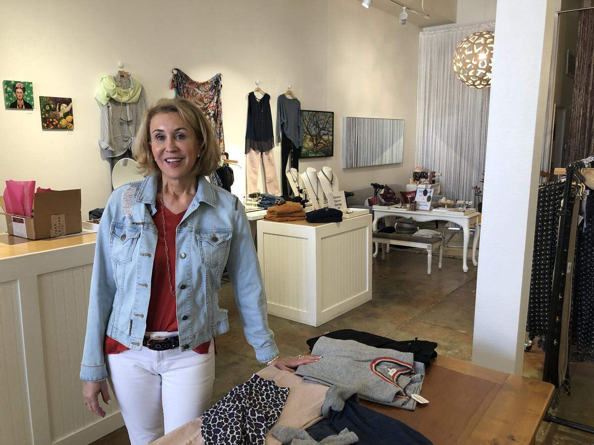 Cam Hanen, the owner of 2 Blondes Boutique. Hanen said the store is up for sale for someone to take it over.