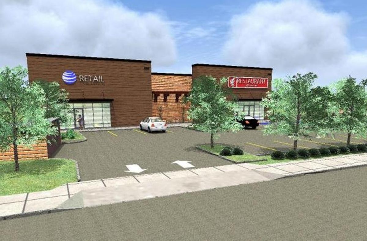 A rendering shows the small shopping center planned for the intersection of El Camino Real and Morro Road in Atascadero.