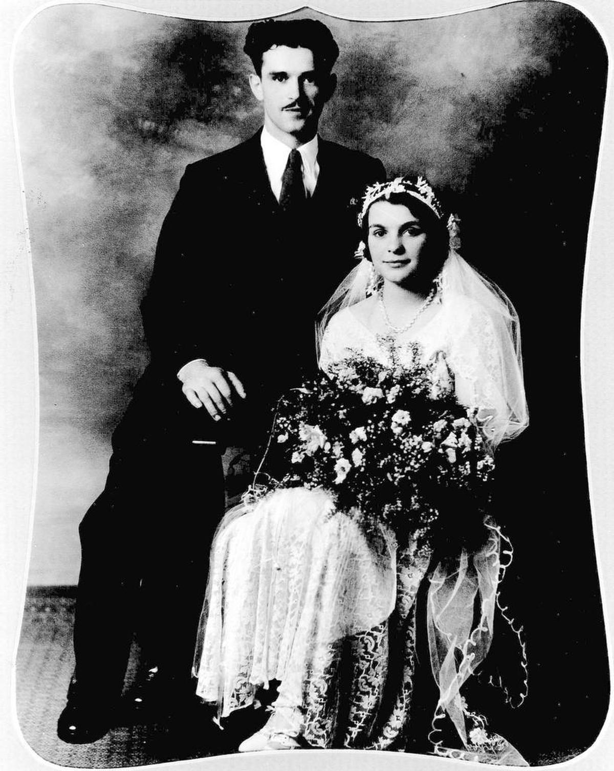 Cattaneo Bros.’ founder William Cattaneo Sr. and his wife Mary in their wedding photo from July 25, 1932.