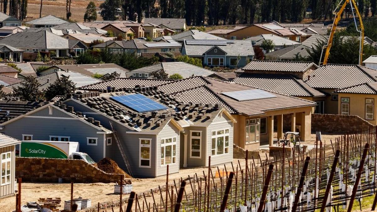 New homes under construction at Trilogy at Monarch Dunes in Nipomo.