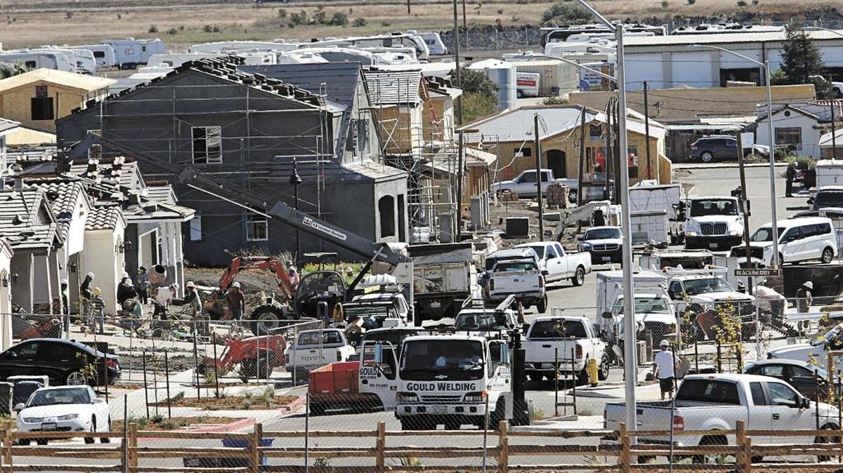 Work continues at the Serra Meadows development in San Luis Obispo.