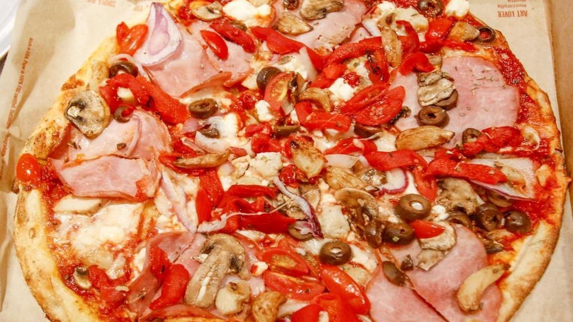 A buil-your-own pizza from Blaze Pizza, which is offering customers a chance to build a pizza for $3.14 in celebration of Pi Day on March 14, 2017.