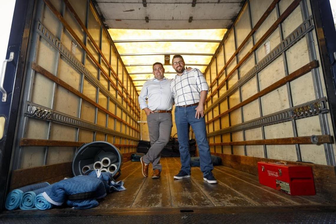 Aaron, left, and Evan Steed founded Meathead Movers.
