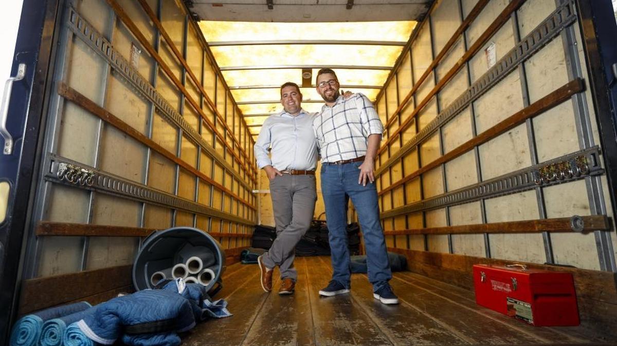 Aaron, left, and Evan Steed founded Meathead Movers.