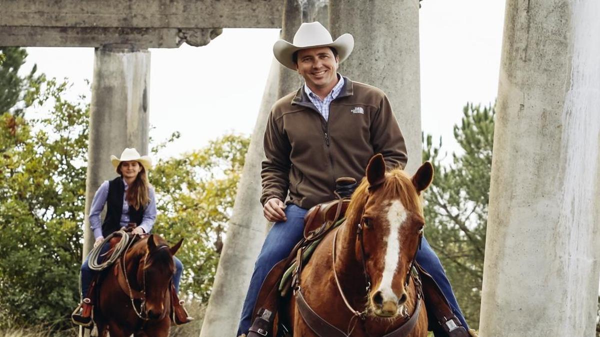 Ben Higgins, right, is director of agricultural operations at Hearst Ranch. Lindsay Miller, left, is the guest services manager.