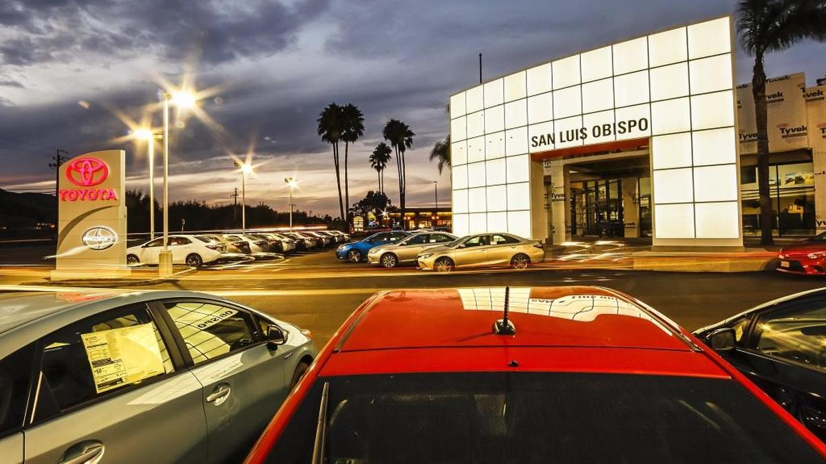 The Toyota dealership on Los Osos Valley Road is getting a facelift as part of a nationwide Toyota plan to make all dealerships look similar.