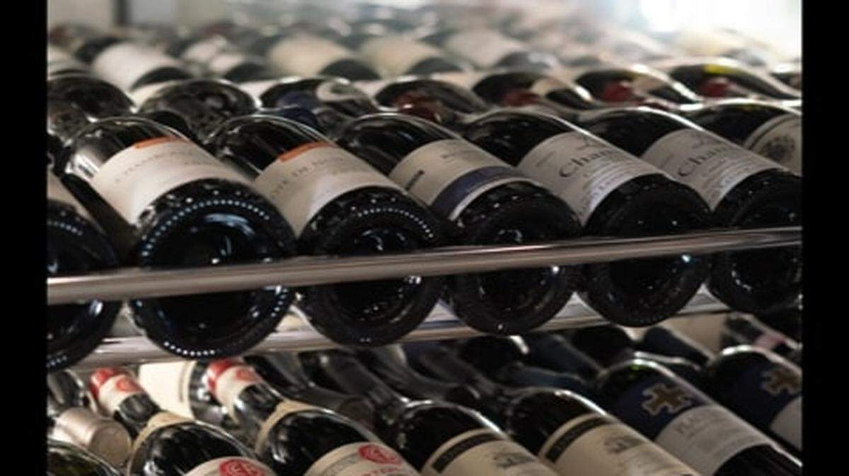 Bottles of wine are stored in racks at Park 1039 in downtown San Luis Obispo. Cellar company Ocean Fathoms wants to store wine in a facility on the seafloor off the coast of Santa Barbara County.
