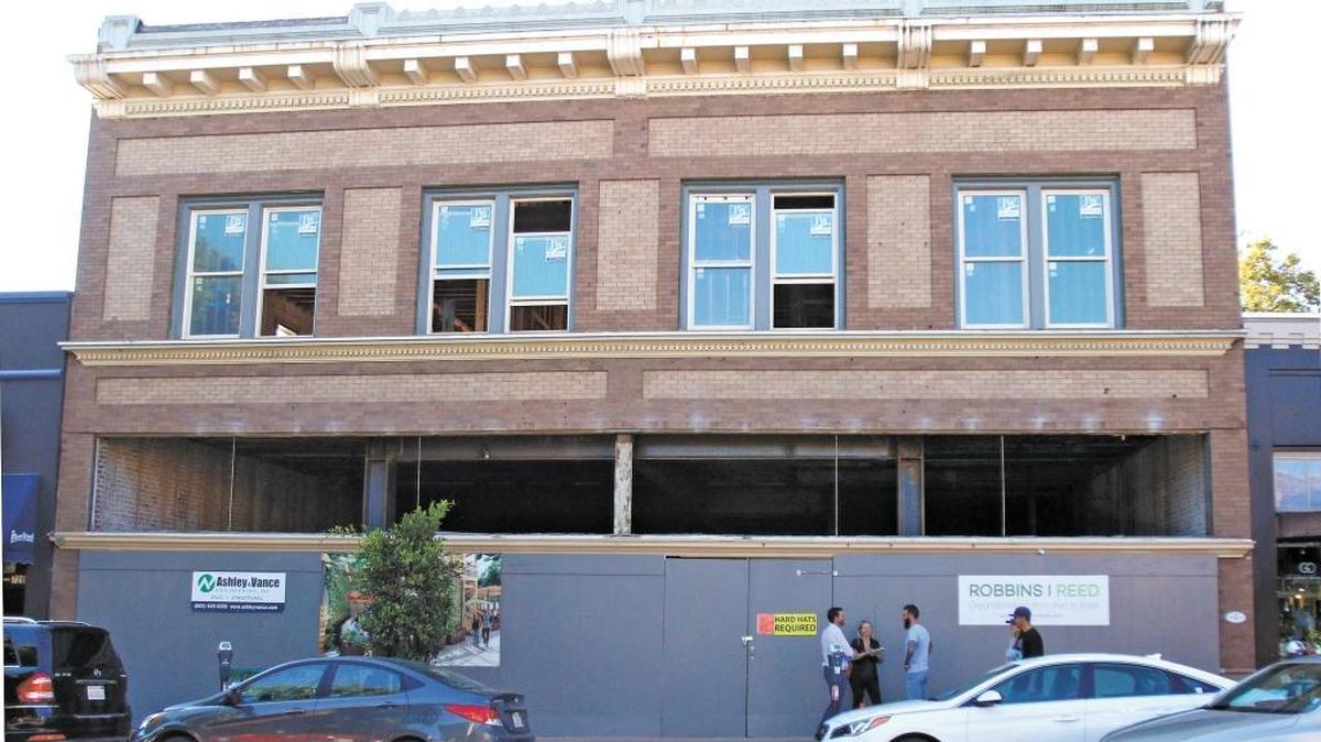 The new SLO Brew location under construction on Higuera Street will include a restaurant, bar and concert stage, outdoor patios and a mezzanine level. Upstairs will be four luxury hotel flats.