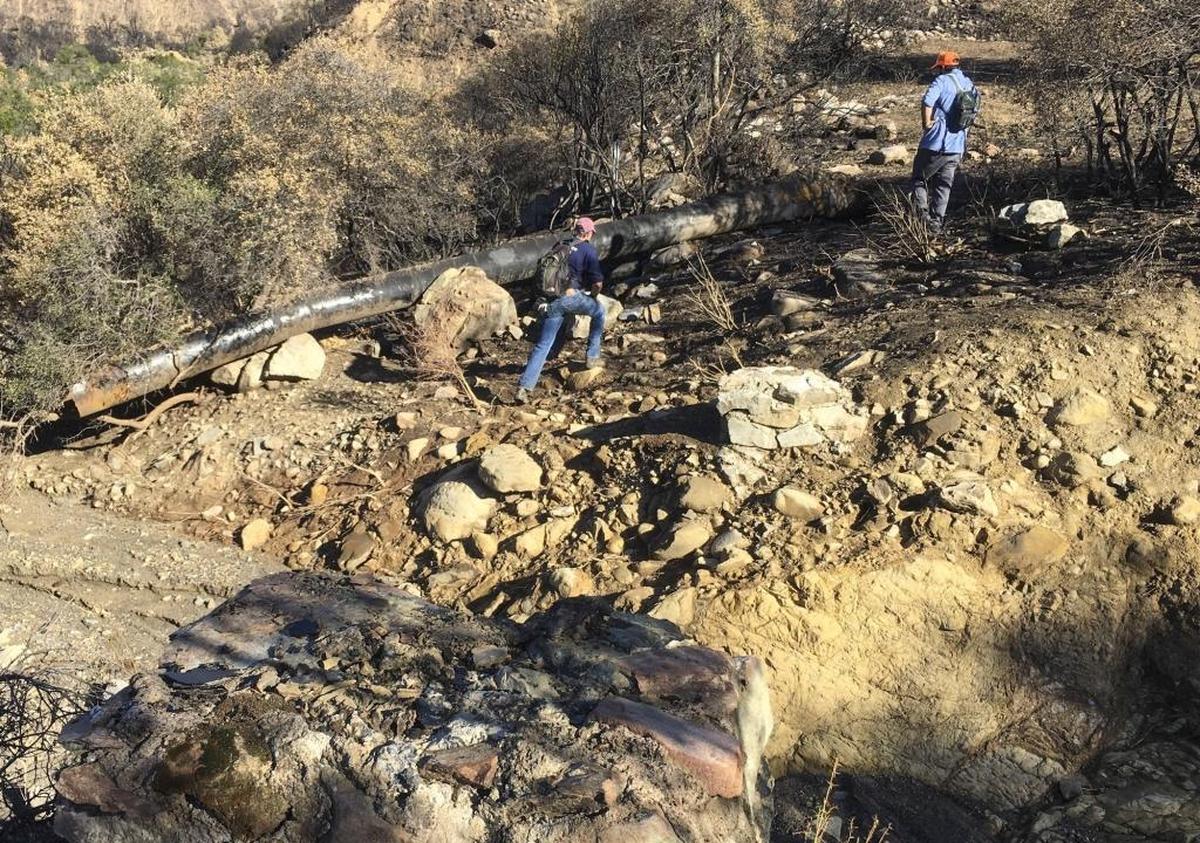 Mudslides in the Santa Ynez River canyon broke a major water pipeline from Jameson Lake in two places. The pipe serves Monticito. The 19-inch steel pipe was broken in two places after the Thomas Fire was followed by a torrential rainfall. San Luis Obispo city and county engineering staff responded to assist, and within two weeks this section of the pipeline was restored.