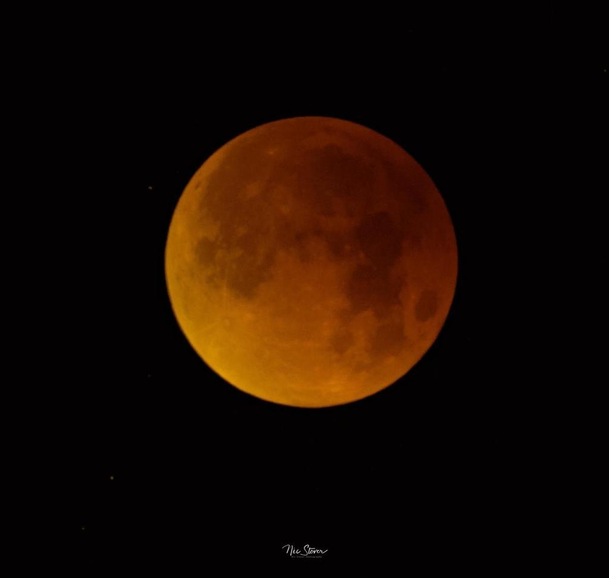 The lunar eclipse over San Luis Obispo.