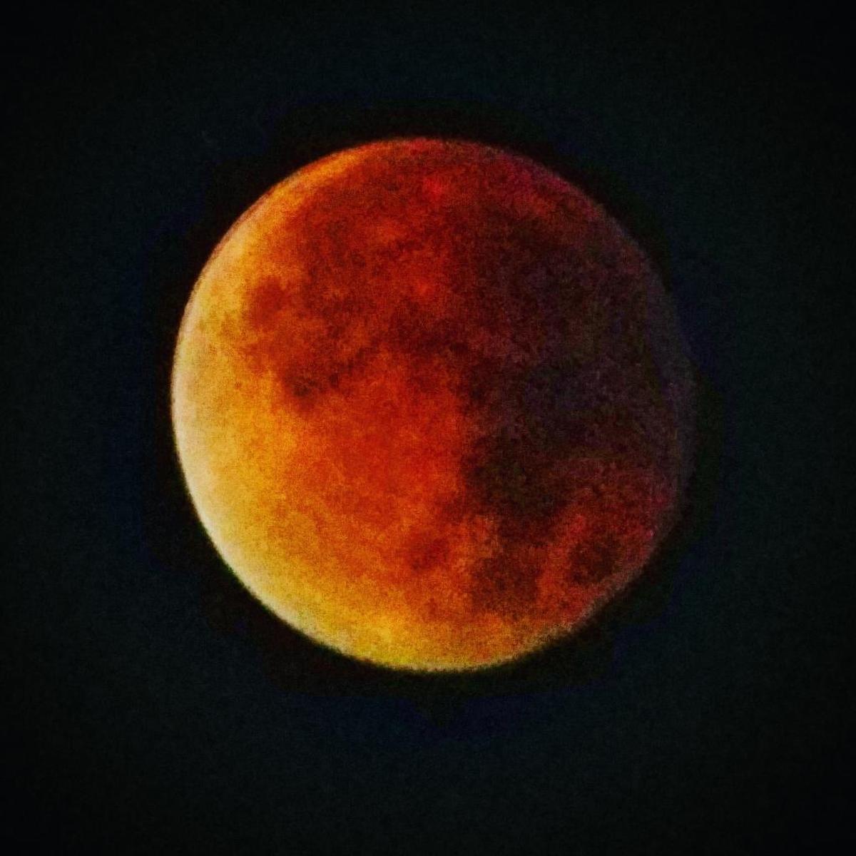 The super blue blood moon as seen from Arroyo Grande.