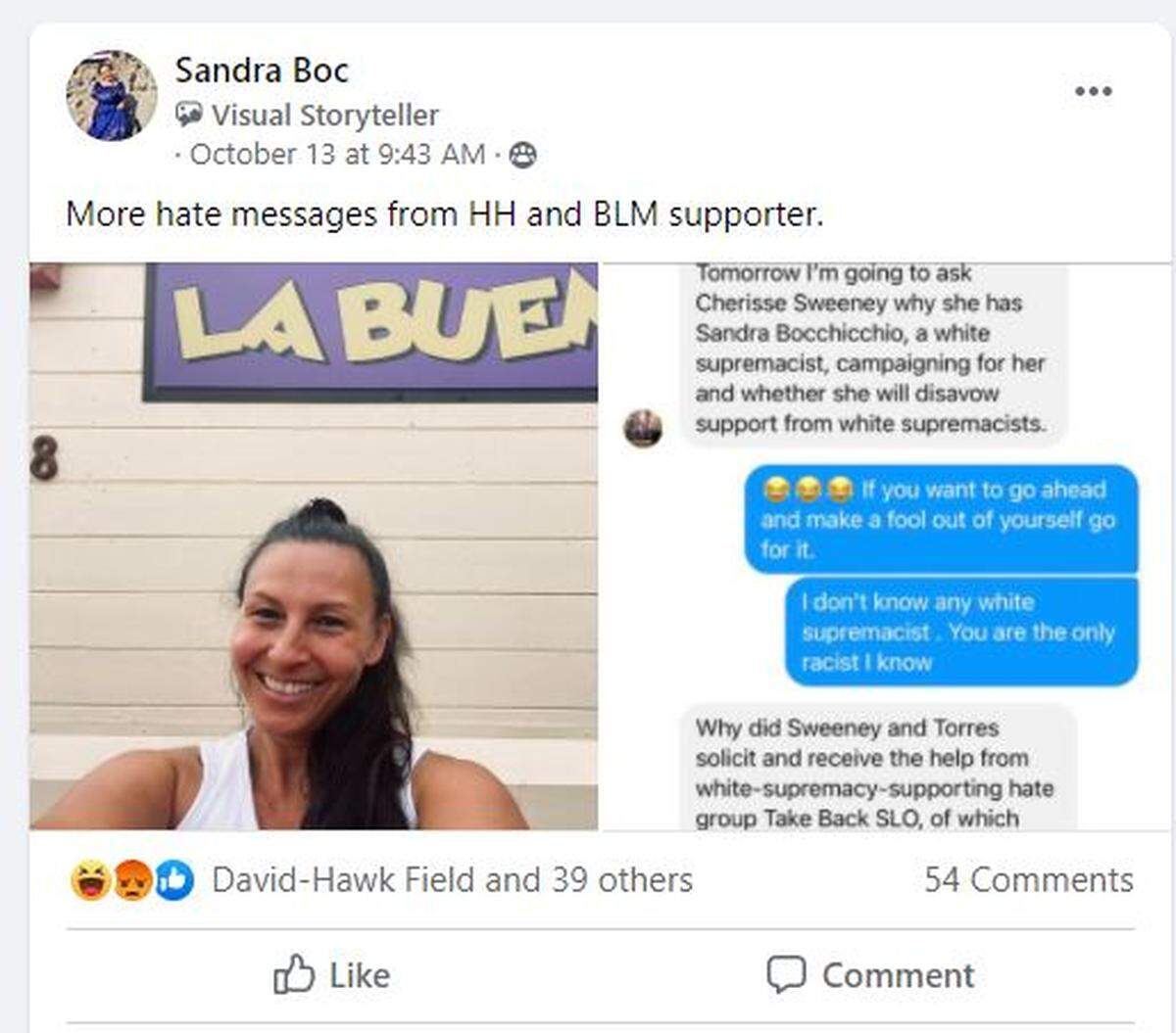 A post on Take Back SLO’s Facebook page.