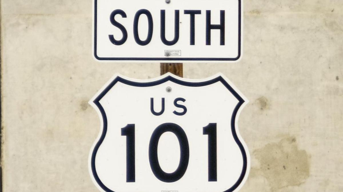 Hwy. 101 sign.