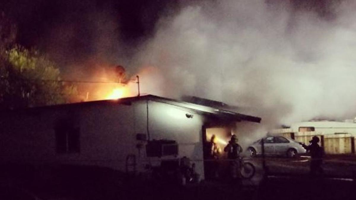 Officials responded to a residential structure fire in the 4600 block of El Camino Real in Atascadero on Friday, November 17, 2017.
