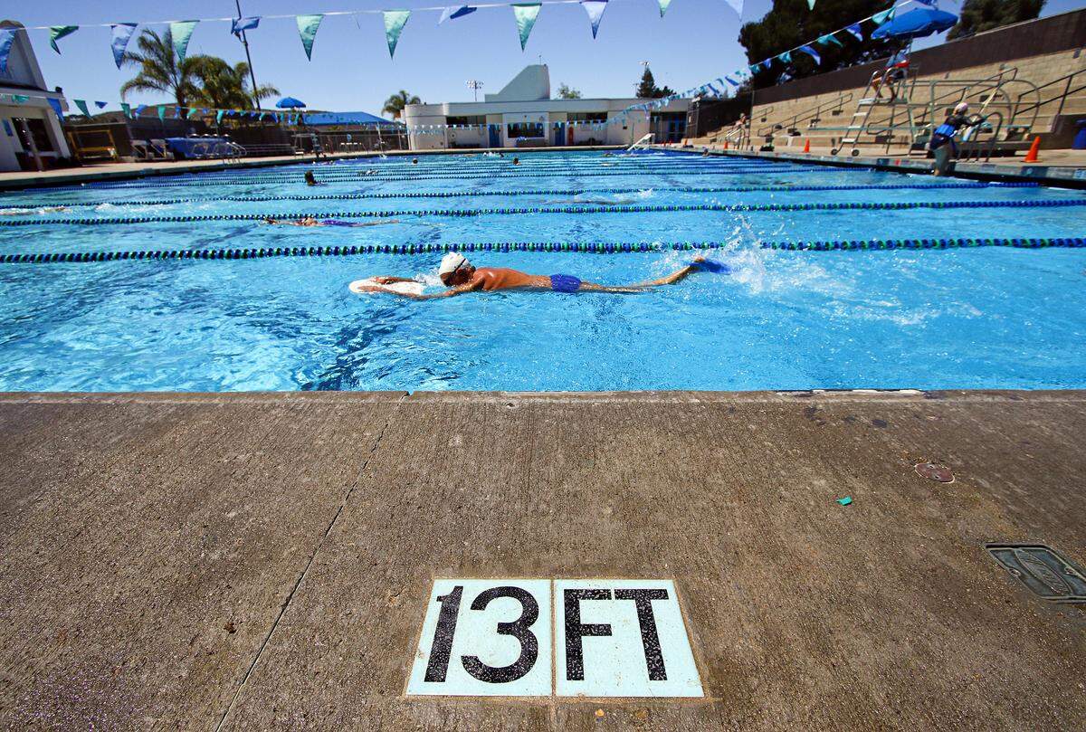 A swimmer at the SLO Swim Center.