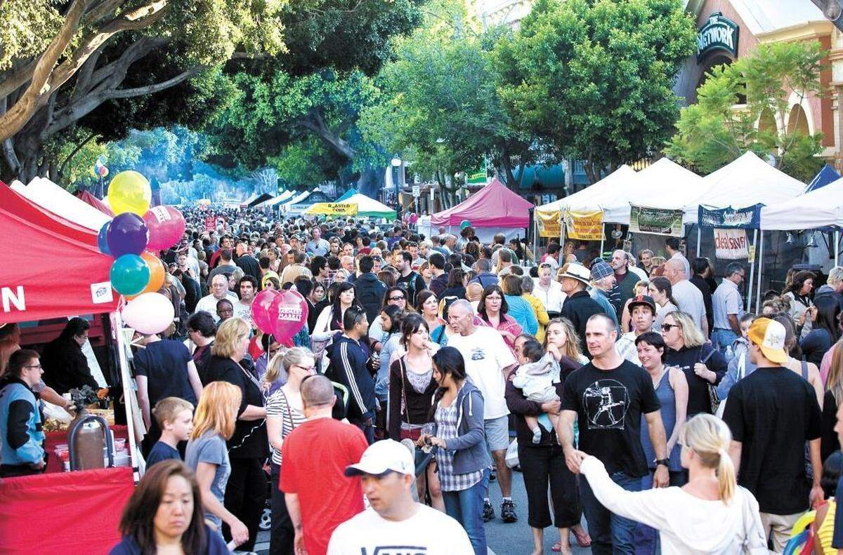 San Luis Obispo’s downtown Farmers Market in 2017.